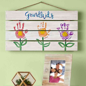 Flower Handprint Plaque