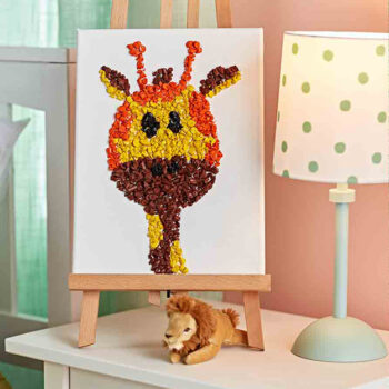 Giraffe Crayon Mosaic