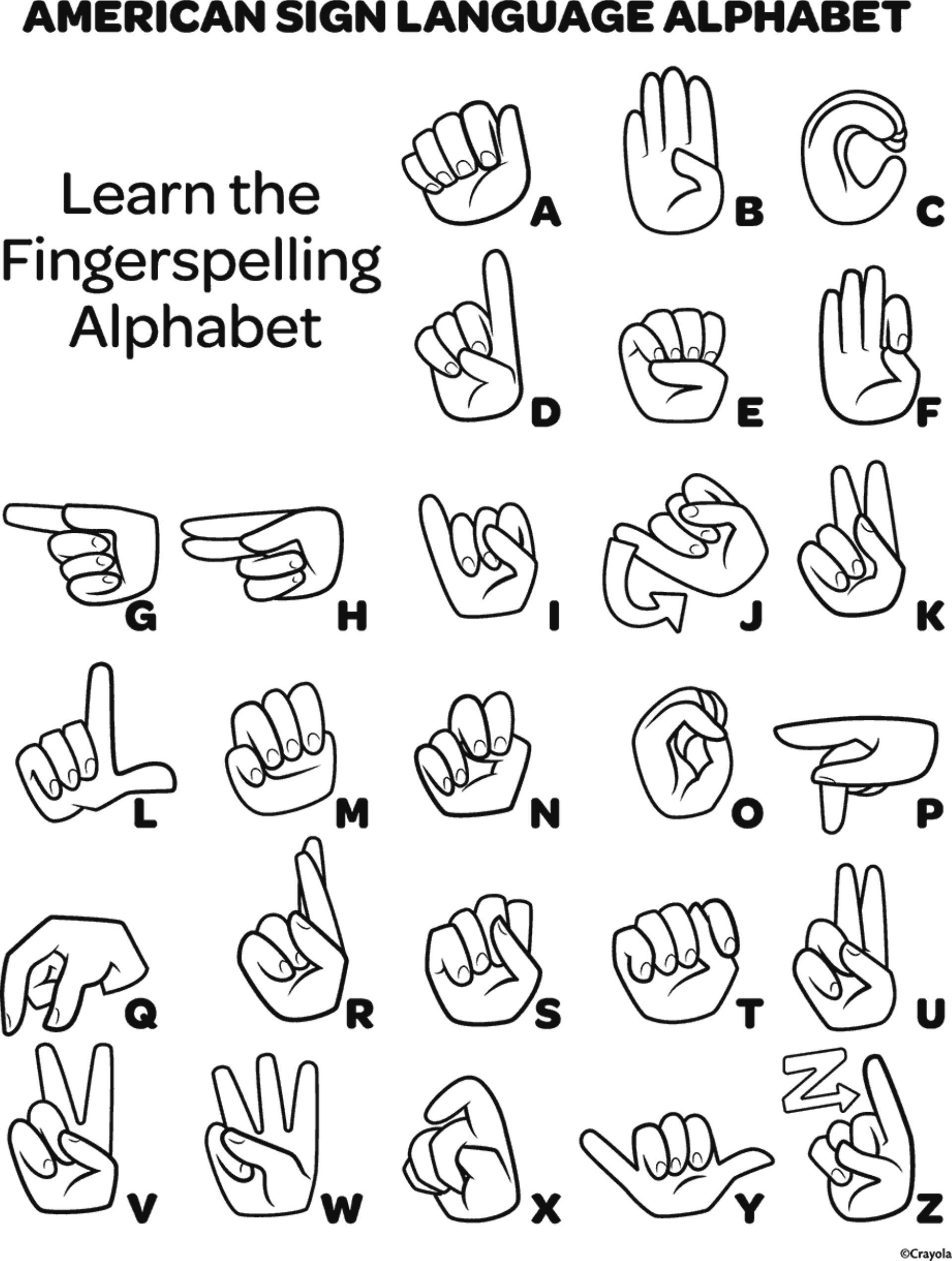 Disability Awareness ASL Alphabet