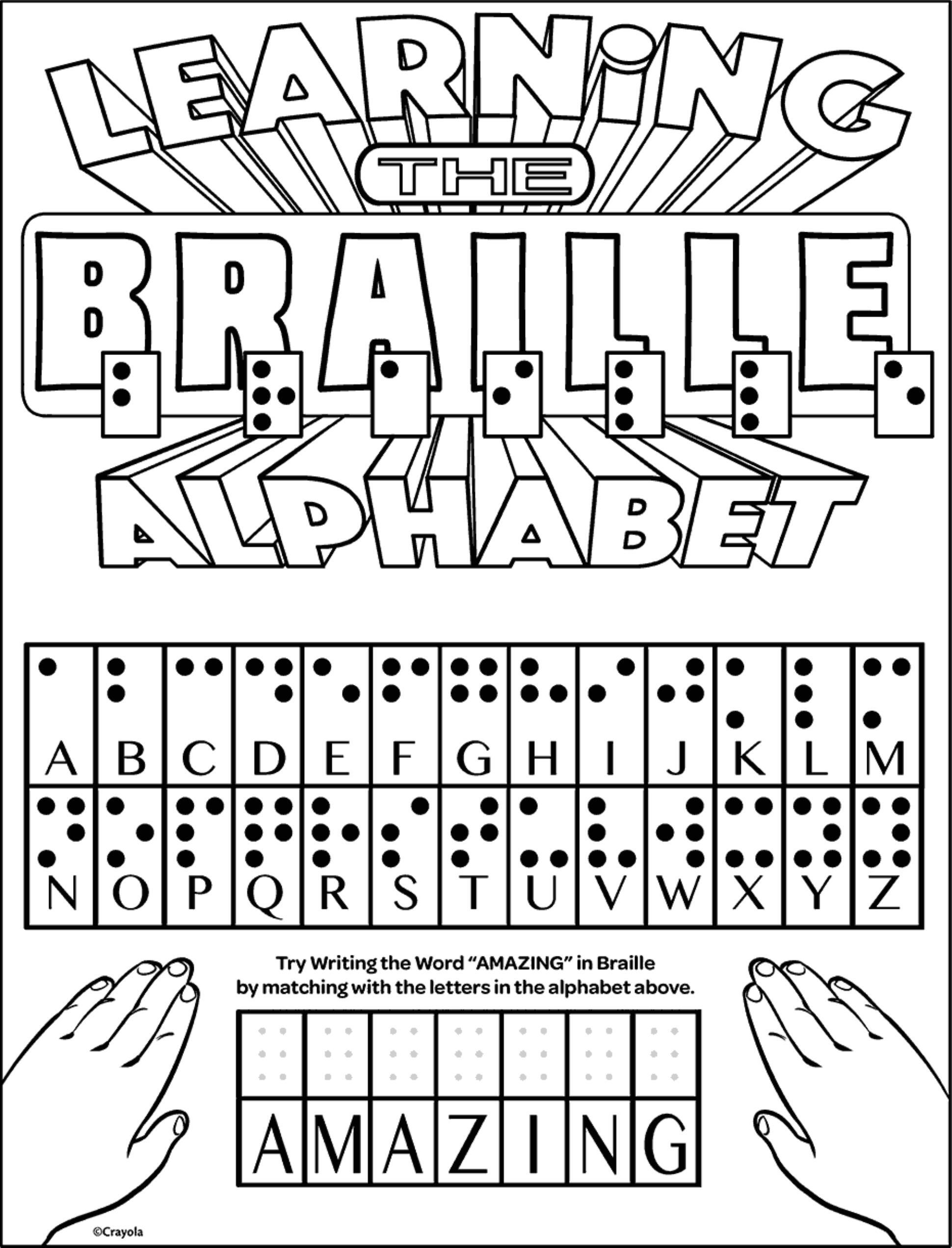 Disability Awareness Braille Alphabet