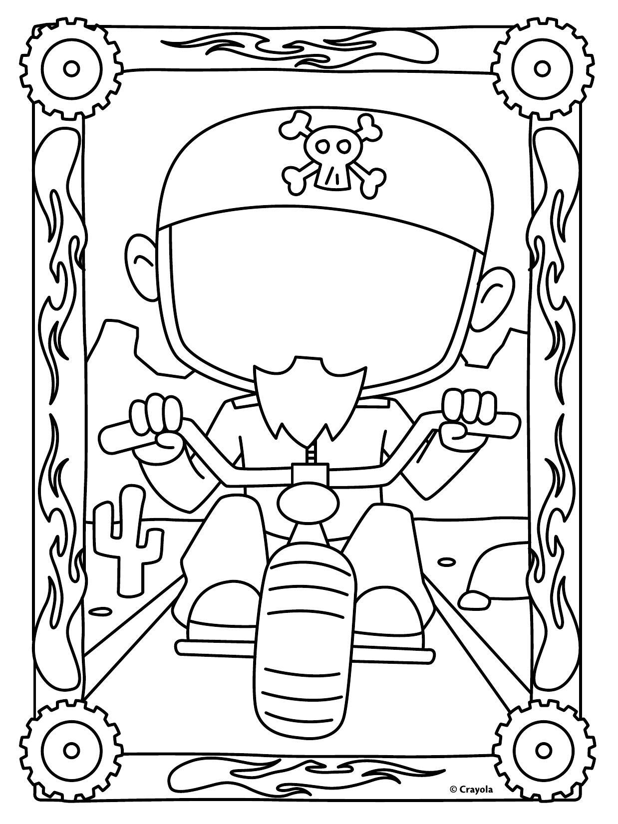 Funny Faces Motorcyclist