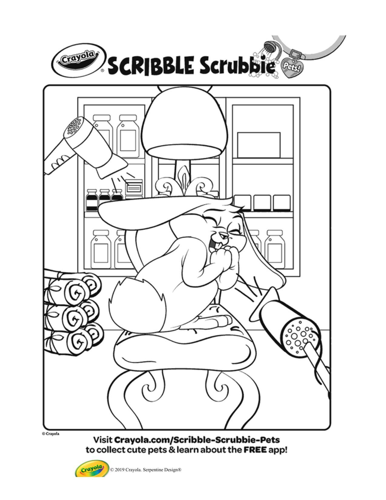 Scribble Scrubbie Pets Bunny Clyde
