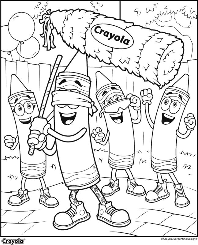 64 Count Crayon Birthday Pinata