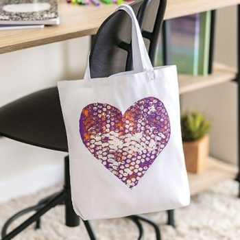 Heart Print Roller Tote Bag