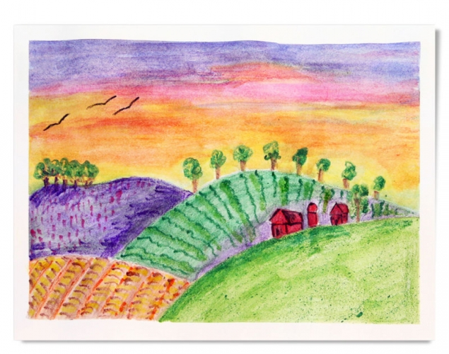 Crayola Canada | Lesson Plans | A COUNTRY SCENE – Foreground, Middle…