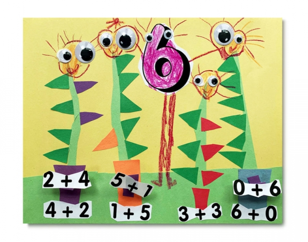 NUMBER BONDS COLLAGE – Shape, Colour, Contrast