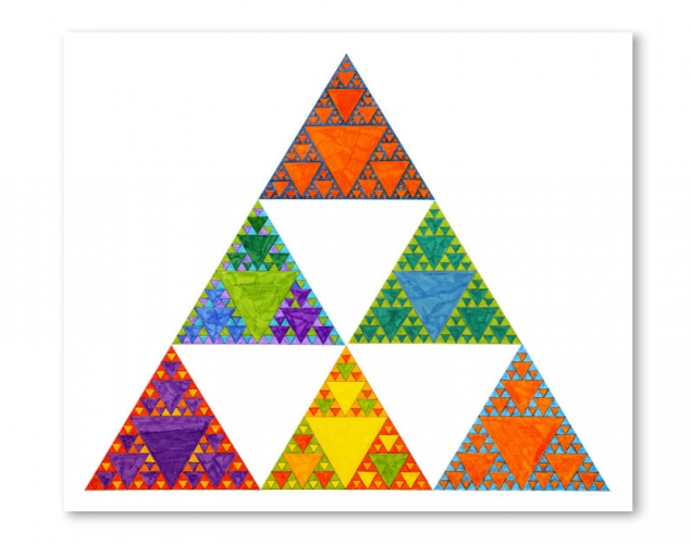 SIERPINSKI TRIANGLE – Fractals, Colour Schemes, Repetition