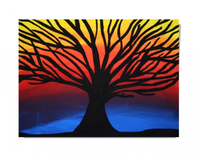 TREE SILHOUETTE – Warm and Cool Colours, Contrast